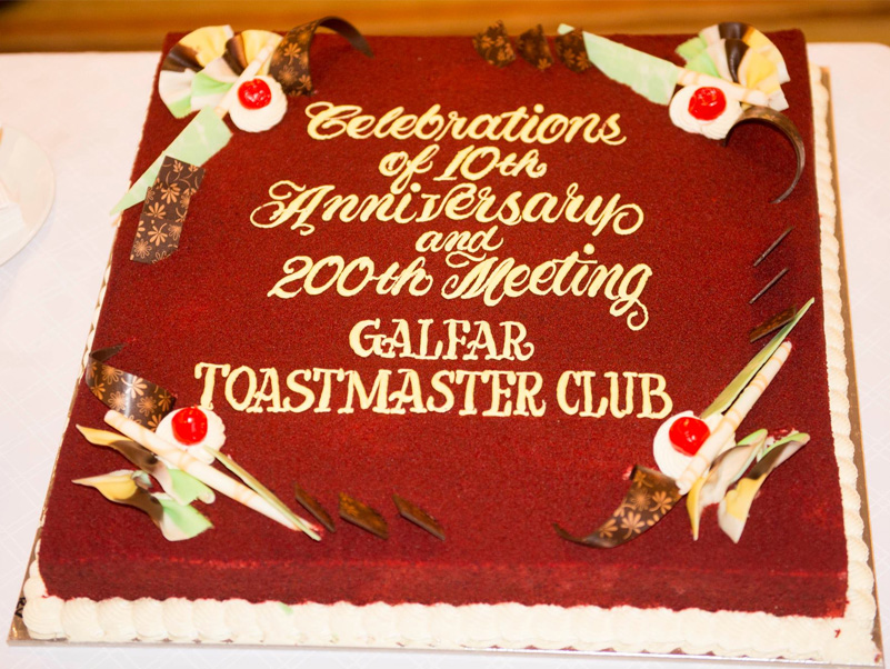 Galfar Toastmasters Celebrates 10th Anniversary and 201st Meeting